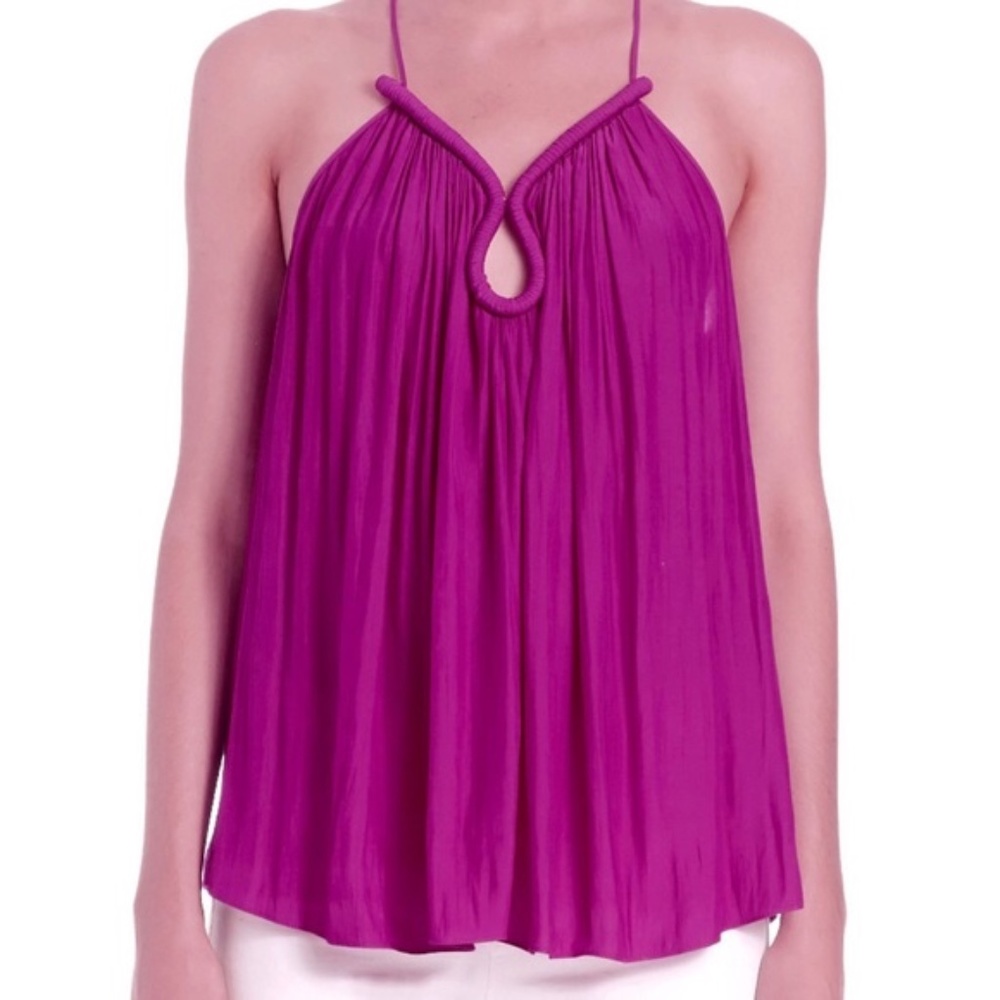 Ramy Brook Valentina Keyhole Sleeveless Top In Orchid